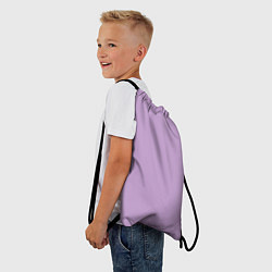 Рюкзак-мешок Глициниевый цвет без рисунка, цвет: 3D-принт — фото 2
