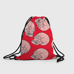 Рюкзак-мешок Розовые Черепа, цвет: 3D-принт