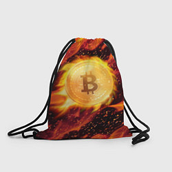 Рюкзак-мешок БИТКОИН ОГОНЬ, цвет: 3D-принт