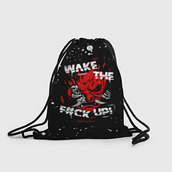 Рюкзак-мешок WAKE THE F CK UP!, цвет: 3D-принт