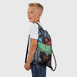 Рюкзак-мешок Персонажи LOL, цвет: 3D-принт — фото 2