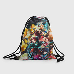 Рюкзак-мешок КЛИНОК РАССЕКАЮЩИЙ ДЕМОНОВ ПЕРСОНАЖИ, цвет: 3D-принт