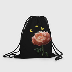 Рюкзак-мешок Цветок и бабочка, цвет: 3D-принт