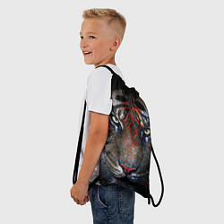 Рюкзак-мешок Цветной тигр, цвет: 3D-принт — фото 2