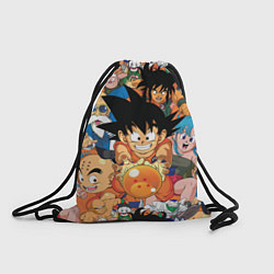 Рюкзак-мешок Dragon Ball главные герои, цвет: 3D-принт