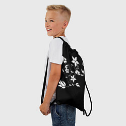 Рюкзак-мешок Цвета цветов черное, цвет: 3D-принт — фото 2