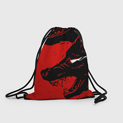 Рюкзак-мешок Красный волк 3D, цвет: 3D-принт