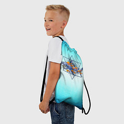 Рюкзак-мешок Акула в огне, цвет: 3D-принт — фото 2