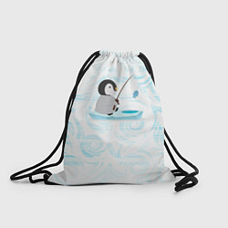 Рюкзак-мешок Пингвин рыбачит, цвет: 3D-принт