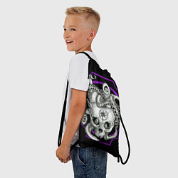 Рюкзак-мешок Череп и Осьминог, цвет: 3D-принт — фото 2