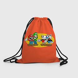 Рюкзак-мешок CupHead x Mario, цвет: 3D-принт