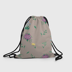 Рюкзак-мешок Цветочная эстетика, цвет: 3D-принт