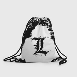 Рюкзак-мешок Death Note черная краска, цвет: 3D-принт