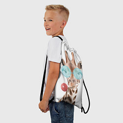 Рюкзак-мешок Жираф в очках, цвет: 3D-принт — фото 2