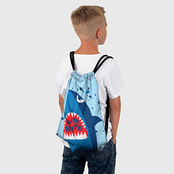 Рюкзак-мешок Акула bite, цвет: 3D-принт — фото 2