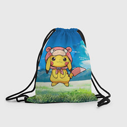 Рюкзак-мешок Пикачу на природе, цвет: 3D-принт