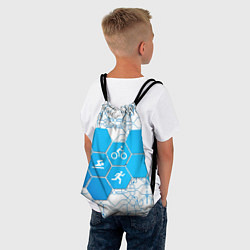 Рюкзак-мешок Плыви, Крути, Беги, цвет: 3D-принт — фото 2