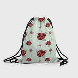 Рюкзак-мешок Узор розы, цвет: 3D-принт