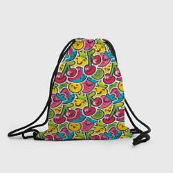 Рюкзак-мешок Лето Ягоды Фрукты, цвет: 3D-принт