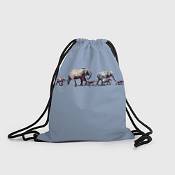 Рюкзак-мешок Слоны, цвет: 3D-принт