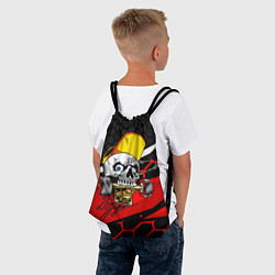 Рюкзак-мешок Череп со скейтом, цвет: 3D-принт — фото 2