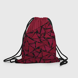 Рюкзак-мешок Красный комбинированный узор, цвет: 3D-принт