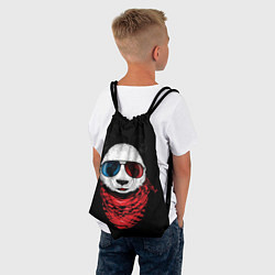 Рюкзак-мешок Панда Хипстер в Очках, цвет: 3D-принт — фото 2