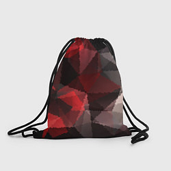 Рюкзак-мешок Серо-красная абстракция, цвет: 3D-принт