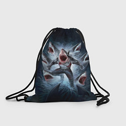Рюкзак-мешок АКУЛА МОНСТР, цвет: 3D-принт