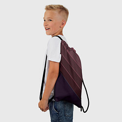 Рюкзак-мешок Коричнево-фиолетовый узор, цвет: 3D-принт — фото 2