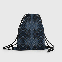 Рюкзак-мешок Темный синий абстрактный узор, цвет: 3D-принт