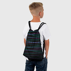 Рюкзак-мешок Неоновые тонкие нити, цвет: 3D-принт — фото 2