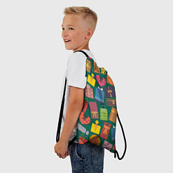 Рюкзак-мешок Подарки, цвет: 3D-принт — фото 2