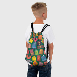Рюкзак-мешок Подарки, цвет: 3D-принт — фото 2