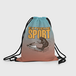 Рюкзак-мешок Медведь экстремальный спорт, цвет: 3D-принт
