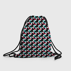Рюкзак-мешок Красно-черный абстрактный узор, цвет: 3D-принт