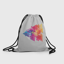 Рюкзак-мешок Цветные треугольники, цвет: 3D-принт