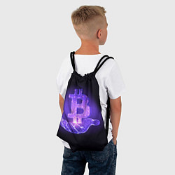 Рюкзак-мешок BITCOIN IN HAND БИТКОИН, цвет: 3D-принт — фото 2