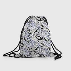 Рюкзак-мешок Абстрактный сиренево-черный, цвет: 3D-принт