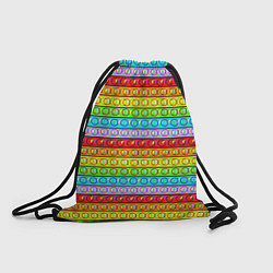 Рюкзак-мешок GLITCH POP IT ГЛИТЧ ПОП ИТ, цвет: 3D-принт
