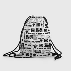 Рюкзак-мешок BON JOVI ЛОГОБОМБИНГ БОН ДЖОВИ ПАТТЕРН, цвет: 3D-принт