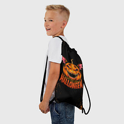 Рюкзак-мешок Веселая тыква на хеллоуин, цвет: 3D-принт — фото 2