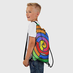 Рюкзак-мешок Маечная спираль мозаика, цвет: 3D-принт — фото 2