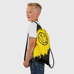 Рюкзак-мешок Nirvana Smile Нирвана Рваный Паттерн, цвет: 3D-принт — фото 2