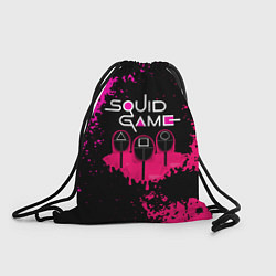 Рюкзак-мешок Squid Game брызги красок стража, цвет: 3D-принт