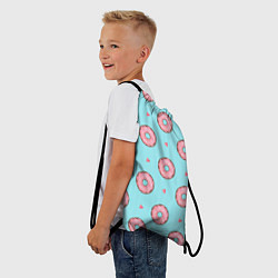 Рюкзак-мешок Розовые пончики, цвет: 3D-принт — фото 2