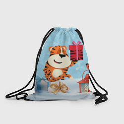 Рюкзак-мешок Тигренок с подарком 2022, цвет: 3D-принт