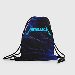 Рюкзак-мешок METALLICA BLUE FLASH МЕТАЛЛИКА СИНИЕ МОЛНИИ, цвет: 3D-принт