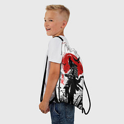 Рюкзак-мешок GHOST OF TSUSHIMA ПРИЗРАК ЦУСИМЫ КРАСНОЕ СОЛНЦЕ, цвет: 3D-принт — фото 2