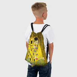 Рюкзак-мешок Влюблённые поцелуй художник Климт, цвет: 3D-принт — фото 2